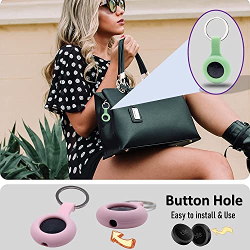 Silicone Case for Tile Sticker 2022 with Keychain, 4 Pack K166834