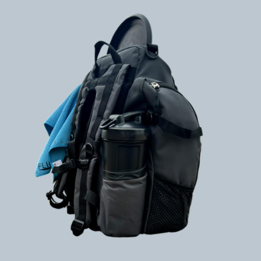 Discology Disc Golf OG V2 Grey & Black Disc Golf Backpack Bag H5410