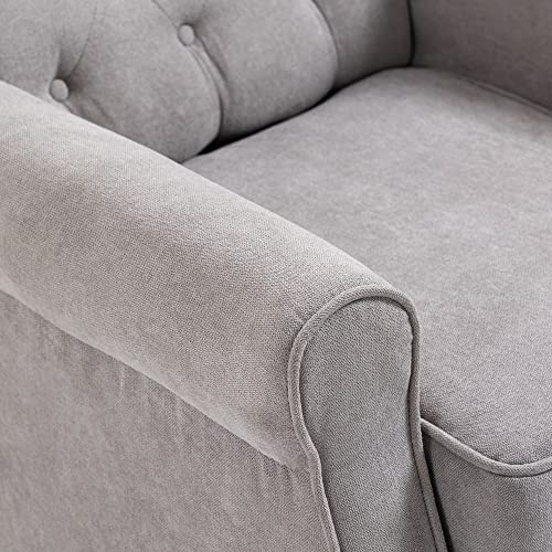 HOMCOM Mid-Century Modern High Wingback Accent Chair with Wood Legs, Dark Brown V59069