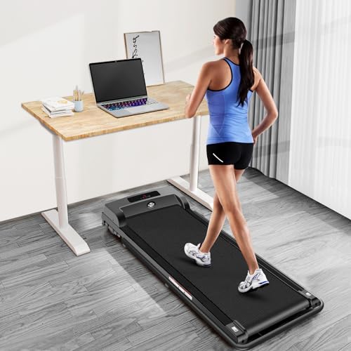 2 in 1 Walking Pad Treadmill with Handle Bar, 2.5HP Portable Folding for Home Office Z802