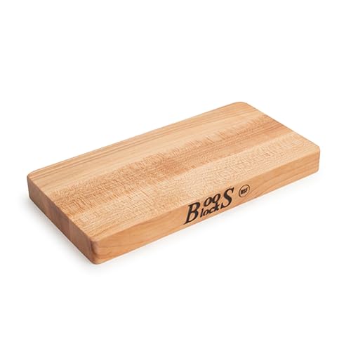 John Boos Boos Block Chop-N-Slice Series Reversible Wood Cutting Board with Eased Corners, 1.25-Inch Thickness, 20" x 15" x 1 1/4", Maple