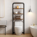 SogesPower 4-Tier Over The Toilet Storage Rack 68 inch Freestanding Bathroom Storage Shelf, Bathroom Organizer Over Toilet, Space Saver Bathroom Shelf, Bathroom Organization,Brown