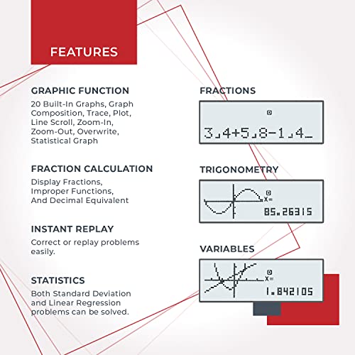 Scientific Calculator with Graphic Functions for High School and College E1591