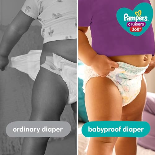 Pampers Cruisers 360 Diapers Size 4, 144 Count, Pull-On Disposable Baby Diapers W1675