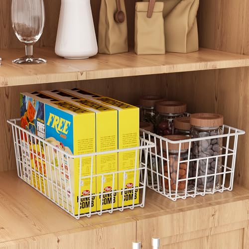 Orgneas Freezer Organizer Bins, Metal Wire Storage Container for Chest Freezers Z681122
