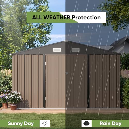 Patiowell 3 x 3 FT Outdoor Storage Shed with Sloping Roof, Grey F27529