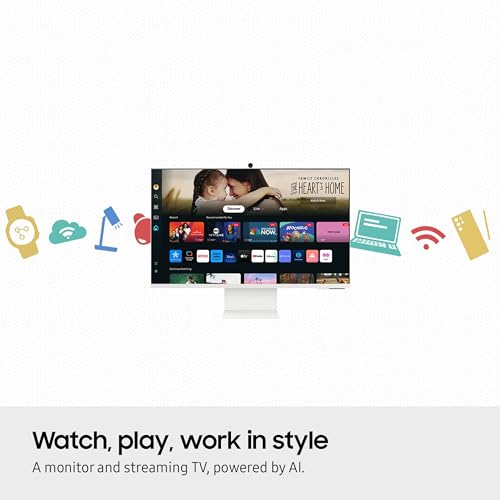 SAMSUNG 32-Inch M8 (M80D) Series 4K UHD Smart Monitor with Streaming TV and SlimFit Camera F19078