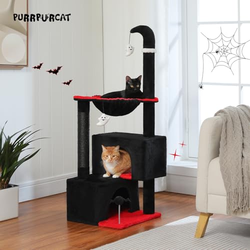 45-Inch Cat Tree with 2 Condos, Scratching Posts and Hammock F616