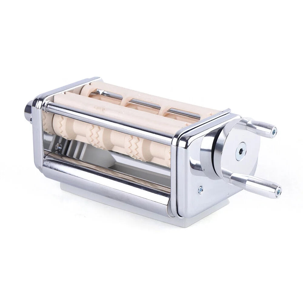 ZhdnBhnos Kitchen Pasta Roller Cutter Ravioli Maker Stand Mixer Attachment Stainless Steel C104560