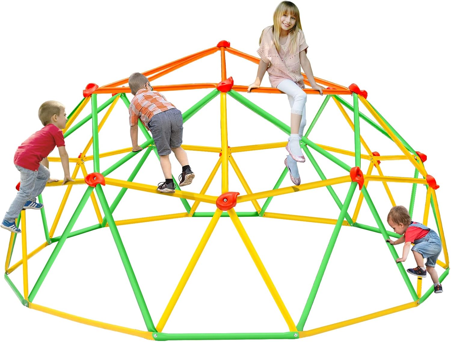Climbing Dome Upgraded 10FT Climber for Kid 3-10 Jungle Gym Monkey Bar Backyard Geometric Outdoor Play Equipment Toddler Outside Toy