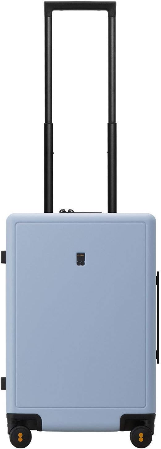 LEVEL8 Elegance PC Matte Hardshell Luggage Set, 20" Carry-On & 24" Checked - Light Blue A707