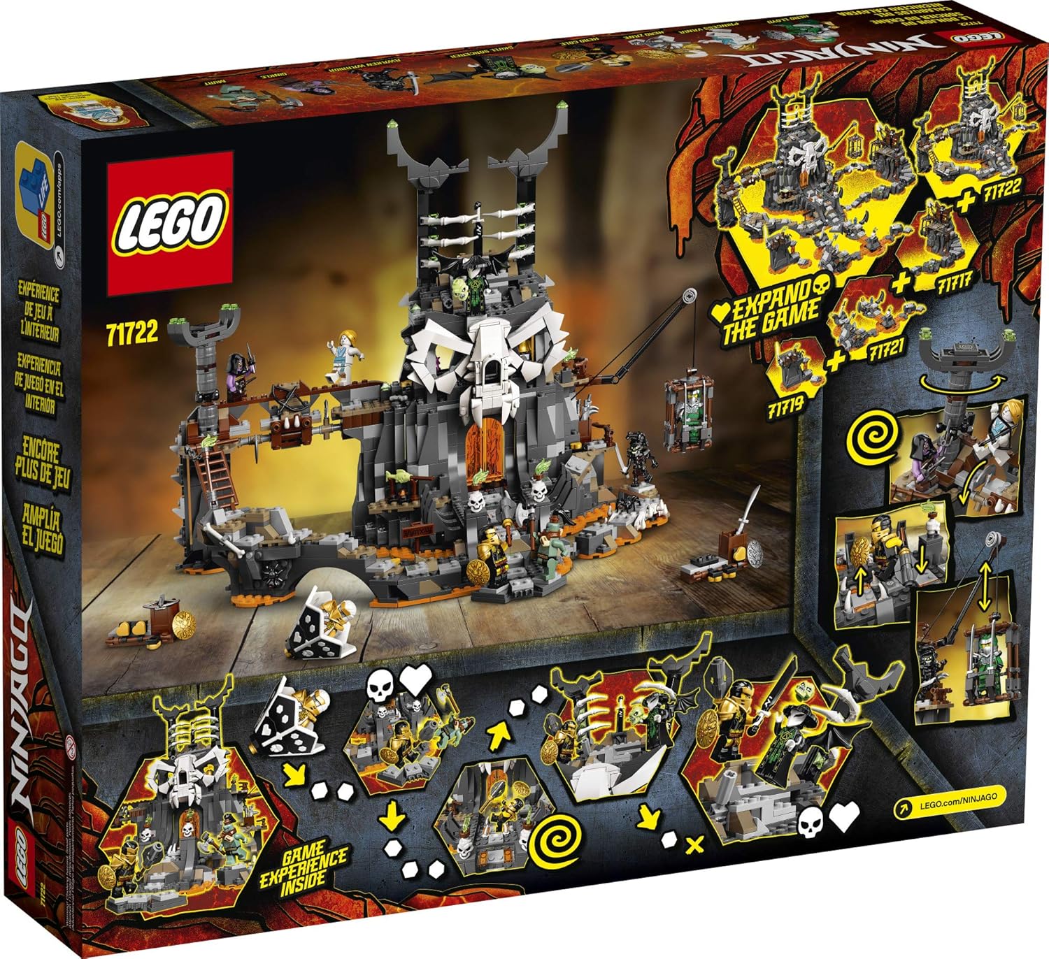 LEGO NINJAGO Skull Sorcerer’s Dungeons 71722 Building Toy Set G46111