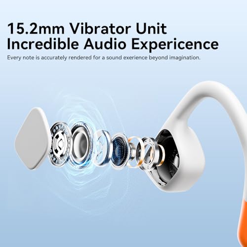 Bone Conduction Headphones Wireless Bluetooth 5.4 Open Ear Sports Headset with Mic, IPX6 Waterproof (Green) R3266