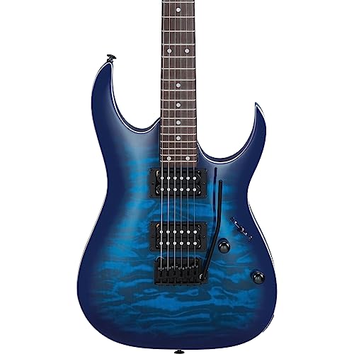 Ibanez GRGA120QATBB GIO RGA Electric Guitar, Transparent Blue Burst U420