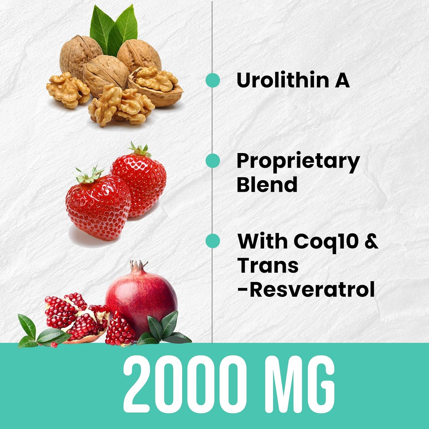Urolithin A Supplement 2000MG, 120 Capsules B729906