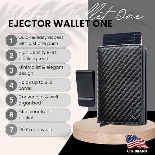 RFID Wallet for Men with Money Clip - PU Leather Credit Card Holder V8179