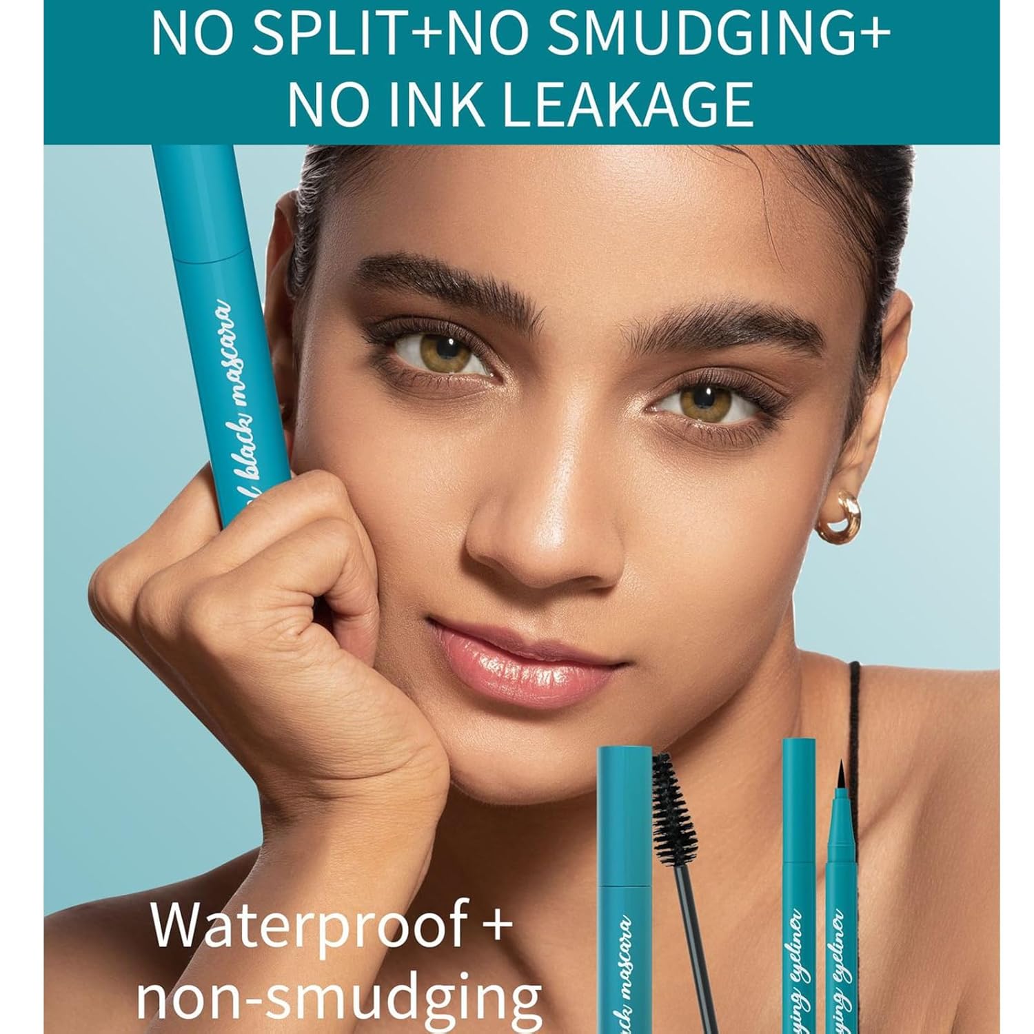 Thrive Mascara Liquid Lash Extensions & Eyeliner Set, Black, Waterproof C602469