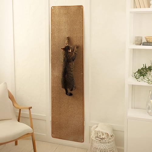 Cat Wall Climbing Carpet - Cat Wall Climber 67" x 17.5" with Fixed Nails – Scratching Rug Wall Scratchers for Indoor Cats | Climbing Wall Carpet | Scratching Mat.