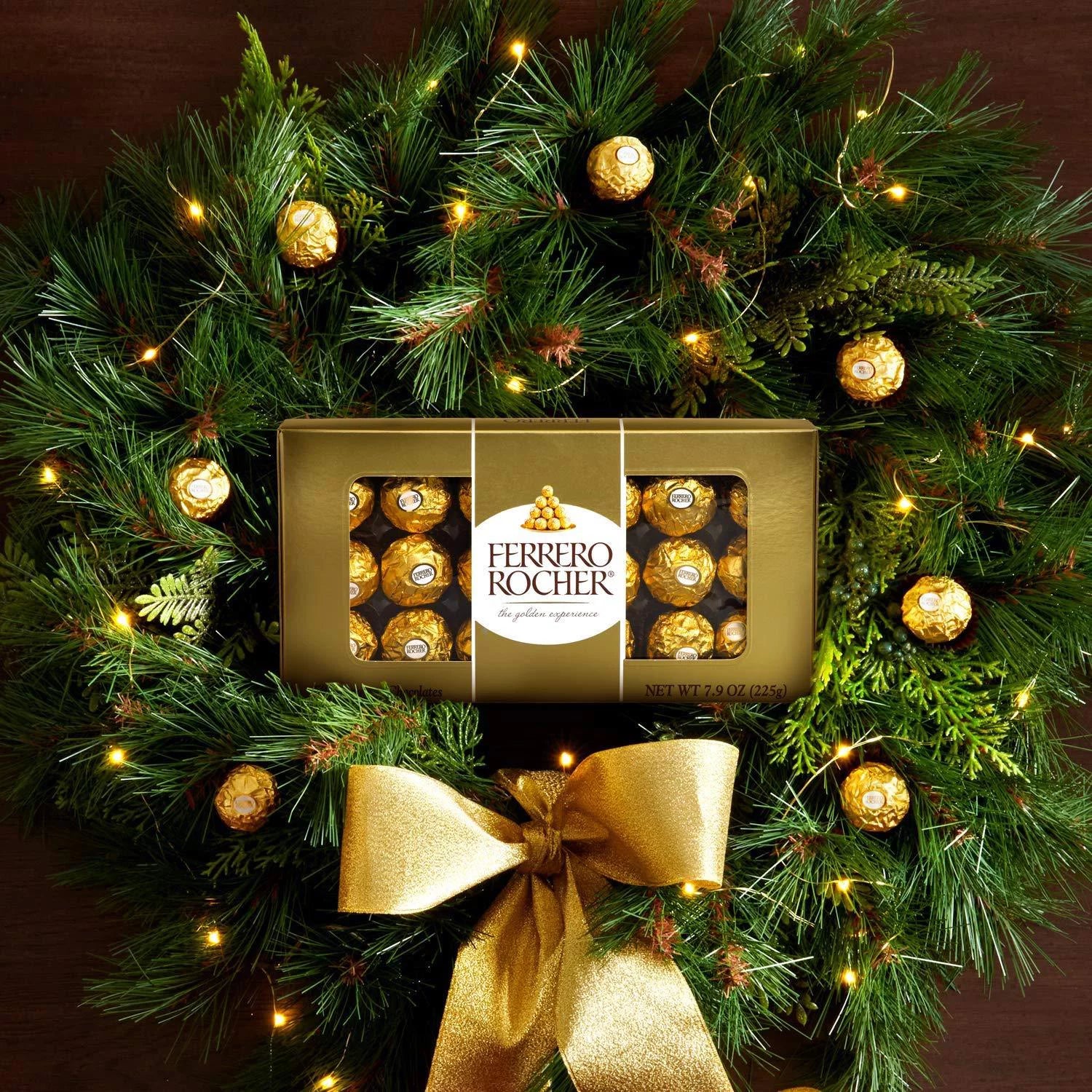 Ferrero Rocher Fine Hazelnut Milk Chocolate Gift Box, 18 Count I147