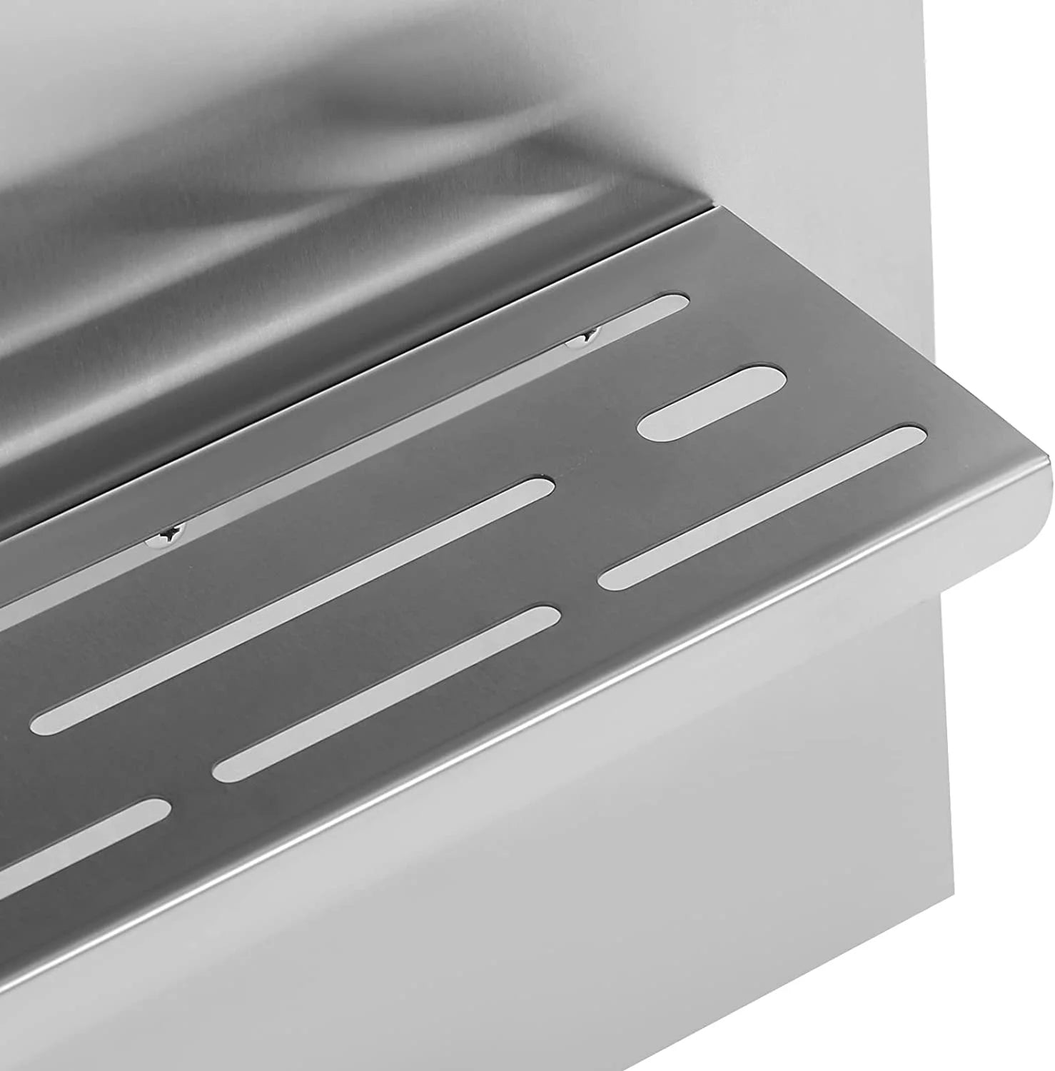 Miumaeov Stainless Steel Backsplash with Shelf for Range Hood, 36x29.5 Inch J482