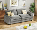 Homall 119" Modular Sectional Sofa, L Shaped Sofa Couch with Reversible Ottoman, DIY Combination Chenille Deep 3-Seat Cloud Couch for Living Room, Apartment (Light Grey, L Shaped Sofa)