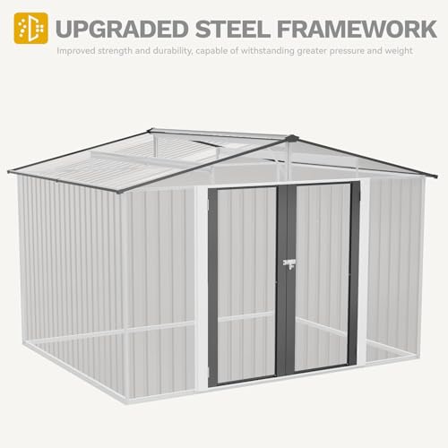 DWVO 6x4ft Metal Storage Shed for Outdoors, Dark Gray T6985
