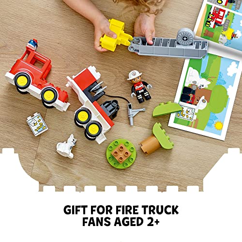 LEGO DUPLO Town Fire Truck 10969 Building Toy Set for Toddlers Ages 2-5 C559