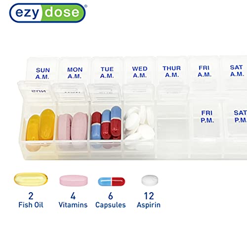 Ezy Dose Weekly AM/PM Pill Organizer, Medium Compartments G494543