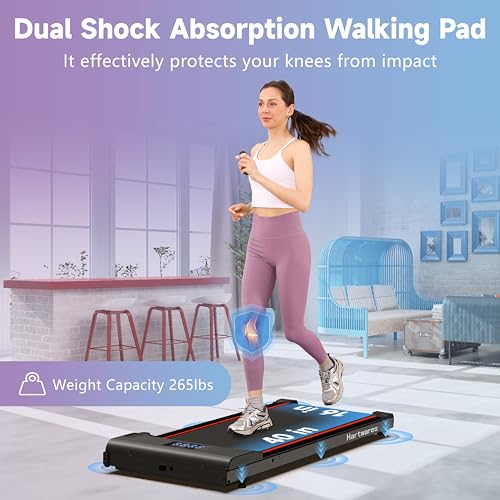 Walking Pad Treadmill 2 in 1 with Remote Control for Home Office O415