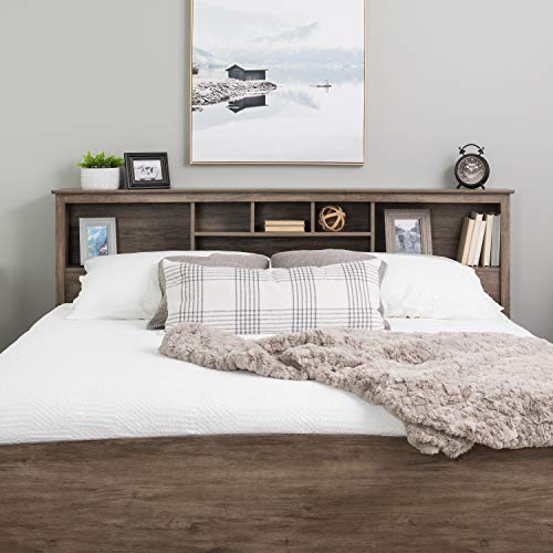 Prepac King Bookcase Headboard, Black A905