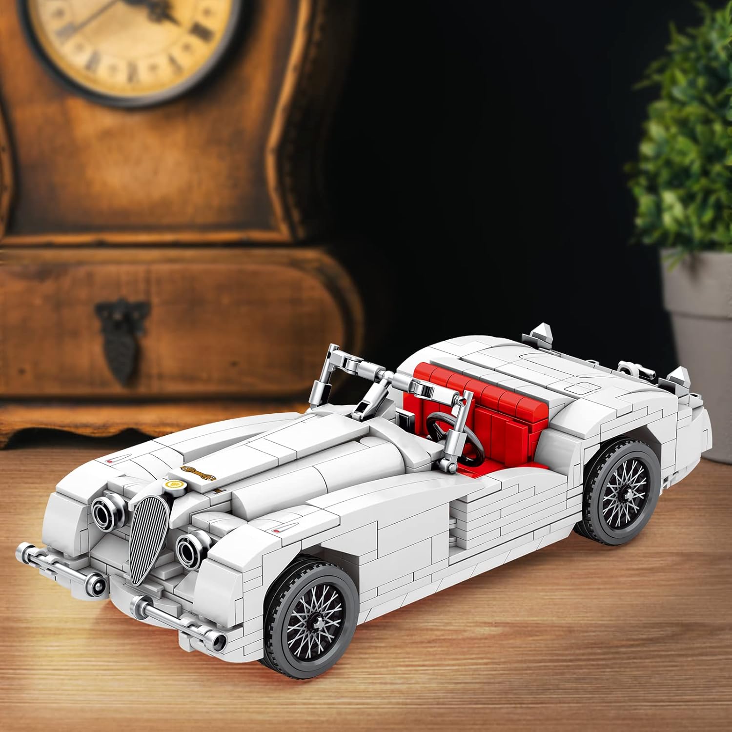 JMBricklayer Model Car Building Set 50109, Vintage Pull Back Car, Home Office Decor O1603
