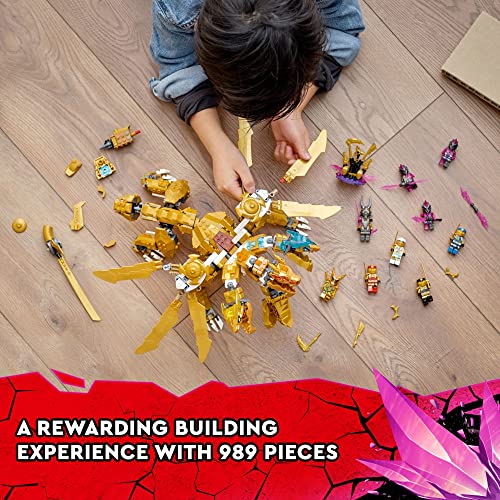 LEGO NINJAGO Lloyd’s Golden Ultra Dragon Toy with 9 Minifigures C49722