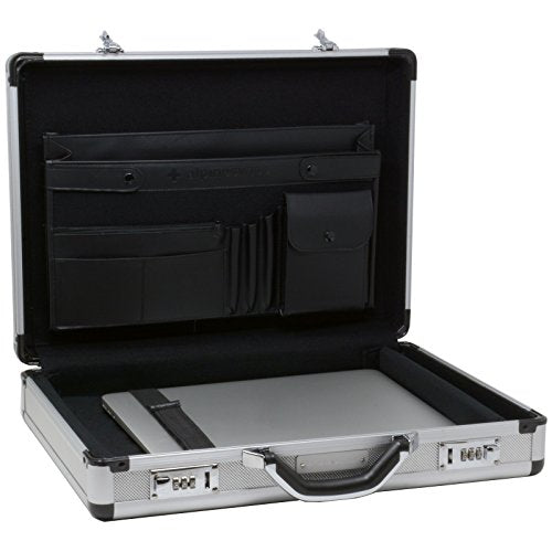 Alpine Swiss Aluminum Attache Case Padded Laptop Briefcase Combo Lock Z312351
