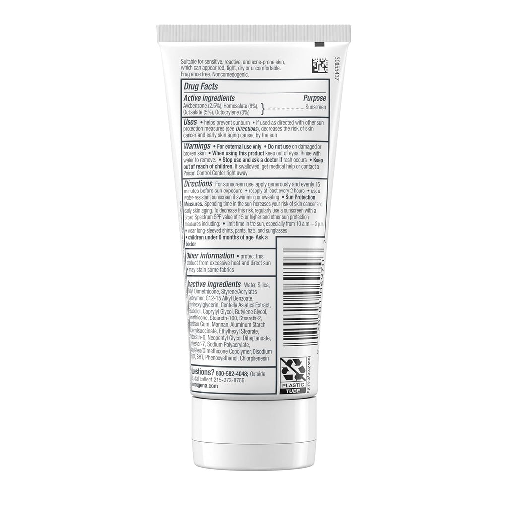 Neutrogena Ultra Gentle Daily Facial Moisturizer SPF 30, Fragrance-Free, 3.4 fl oz S7544