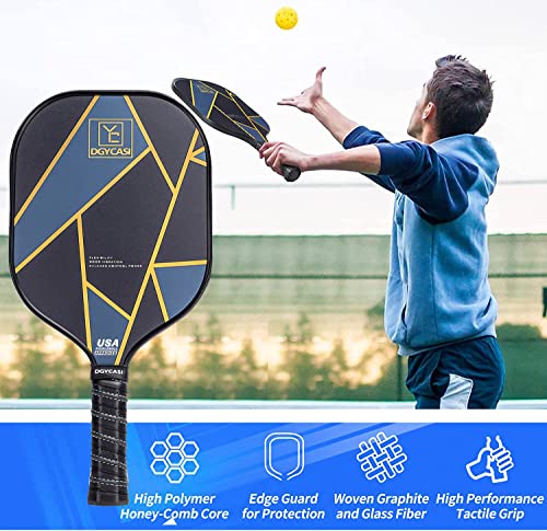 YC DGYCASI Graphite Pickleball Paddles Set of 2 with Carry Bag D555