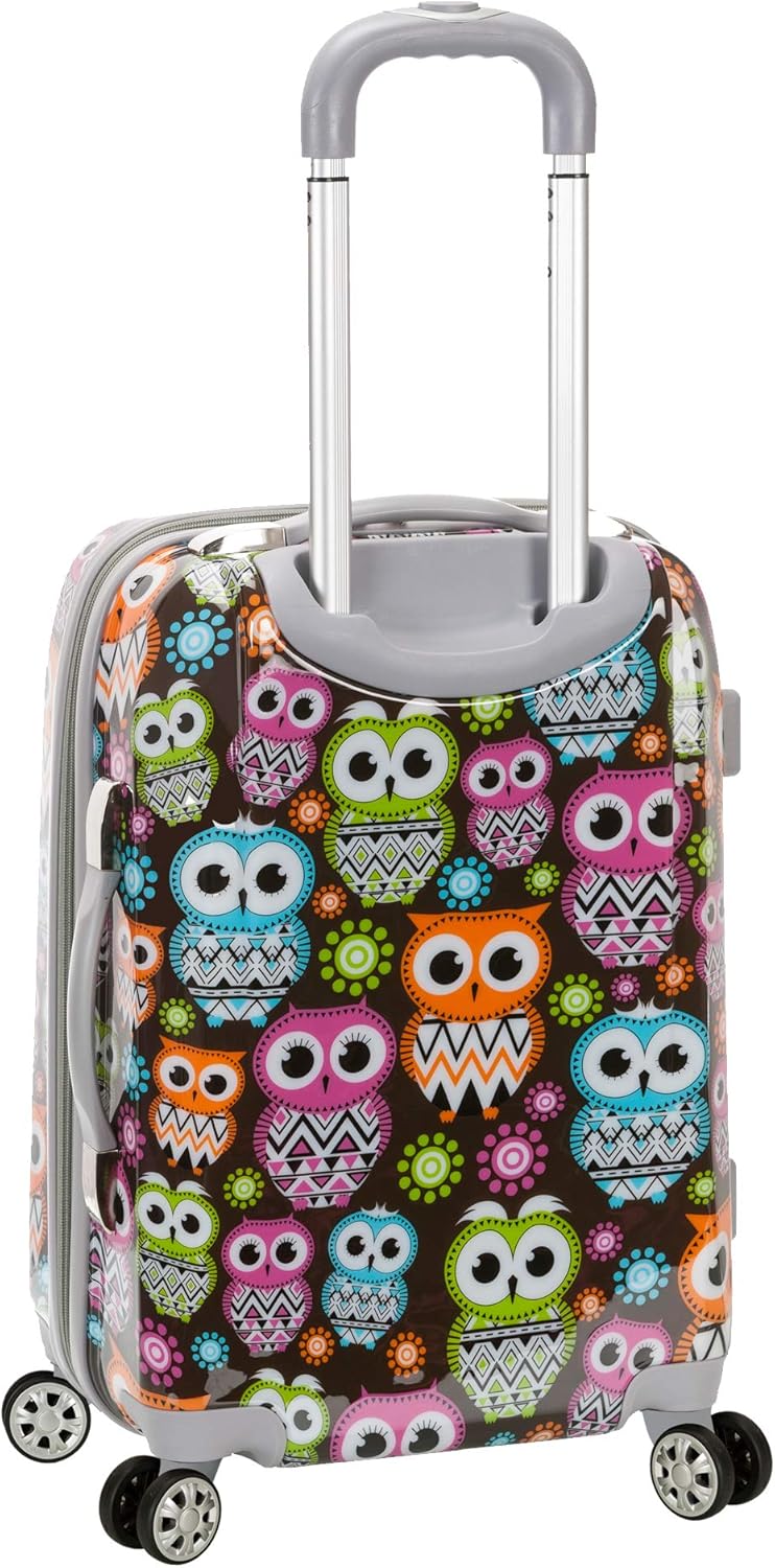 Rockland Vision Hardside Spinner Luggage, Owl, Carry-On 20-Inch B570
