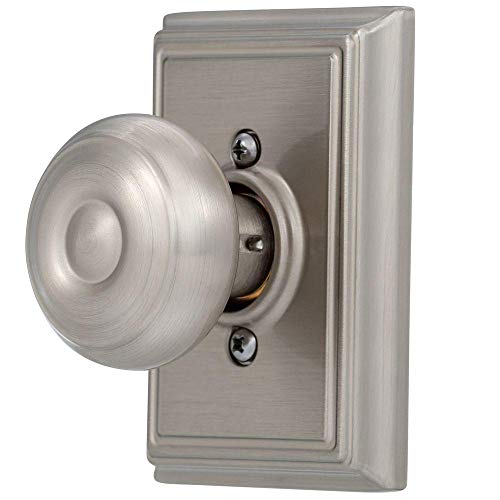 Schlage F40 GEO 605 Georgian Door Knob Privacy Lock, Bright Brass G687