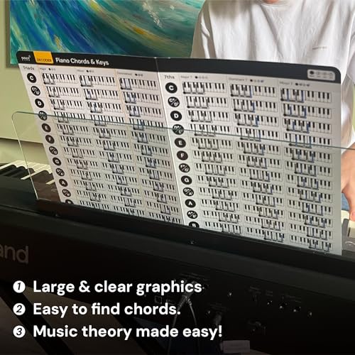 Guitar Chords Chart - Laminated Theory Cheat Sheet for Guitar, 8x8 S112