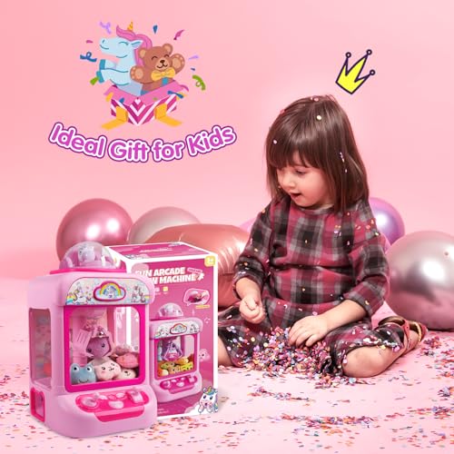 TingingYuli Unicorn Claw Machine for Kids with 20 Mini Plush Toys A89103