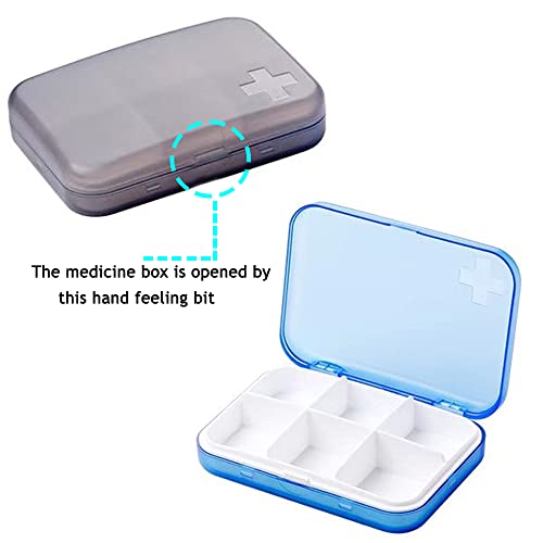 7 Piece Pill Organizer with 42 Compartments, Weekly Daily Travel Medicine Case D186