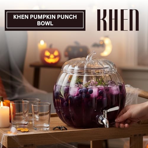 Glass Pumpkin Drink Dispenser 2 Gallon with Spigot R932362