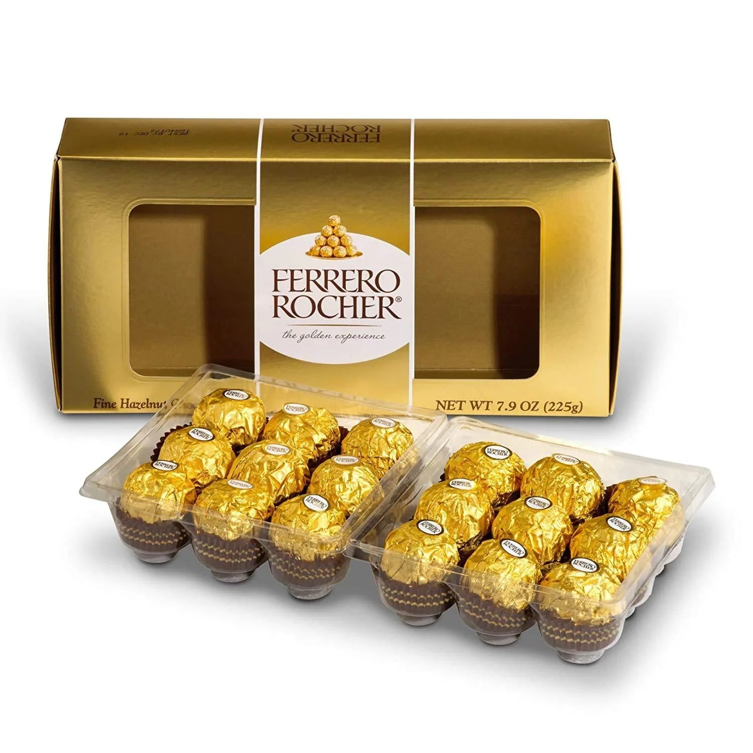 Ferrero Rocher Fine Hazelnut Milk Chocolate Gift Box, 18 Count I147