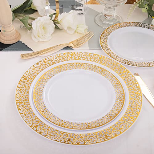 WELLIFE Silver Party Dinnerware Set for 50 Guests, Disposable A689948