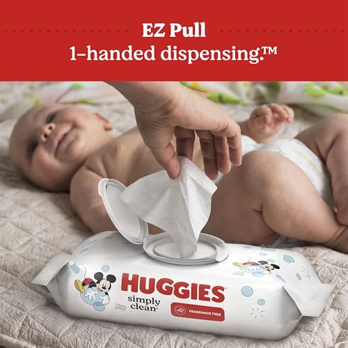 Huggies Simply Clean Fragrance-Free Baby Wipes, 11 Flip-Top Packs G769