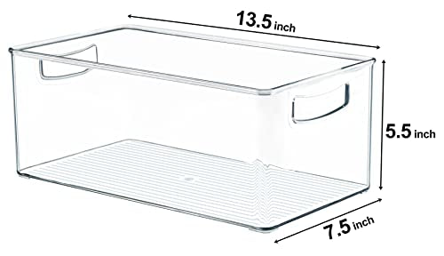 Hudgan 2 Pack Deep Freezer Organizer Bins, Stackable Food-Grade Plastic P509231