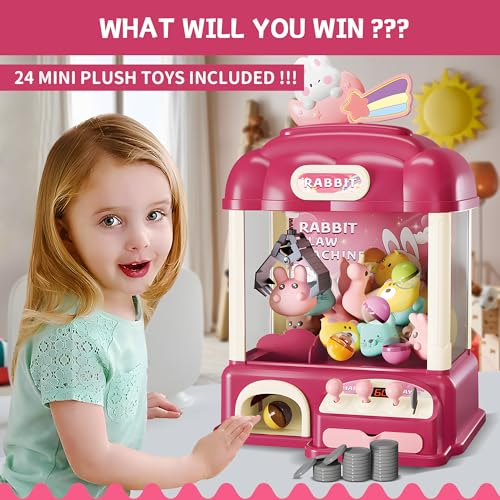 Claw Machine for Kids with Music Lights, USB Rechargeable, Ages 4-12 X2020