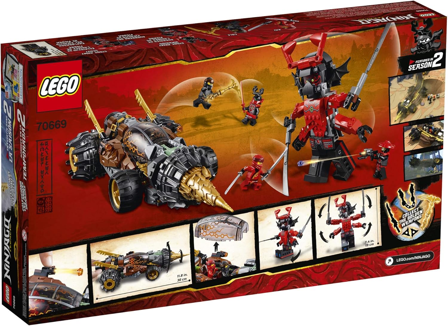 LEGO NINJAGO Legacy Cole’s Earth Driller 70669 Building Kit L9579