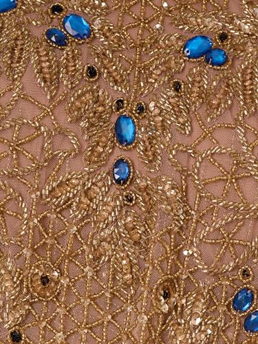 Adrianna Papell Women's Bead Cold Shoulder Long Dress K6051