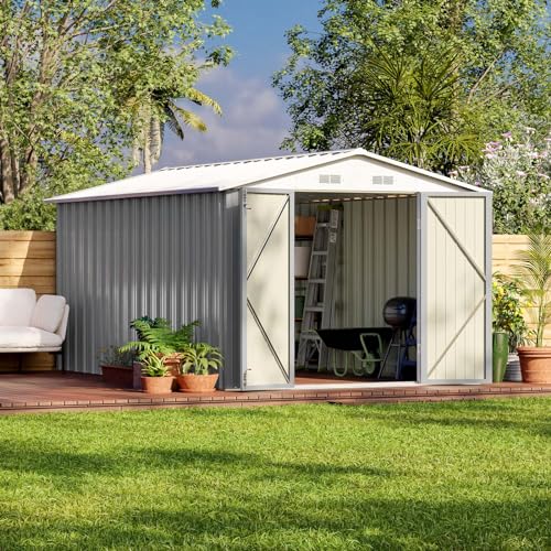 Patiowell 5x3 FT Outdoor Storage Shed with Sloping Roof and Lockable Door, Brown L4971