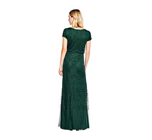 Adrianna Papell Women's Short Sleeve Beaded Gown O926409